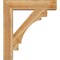 Ekena Millwork Merced Block Rough Sawn Bracket w/ Offset Brace, Western Red Cedar, 8"W x 34"D x 38"H BKT0806X34X38MRC05RWR - alternate 2
